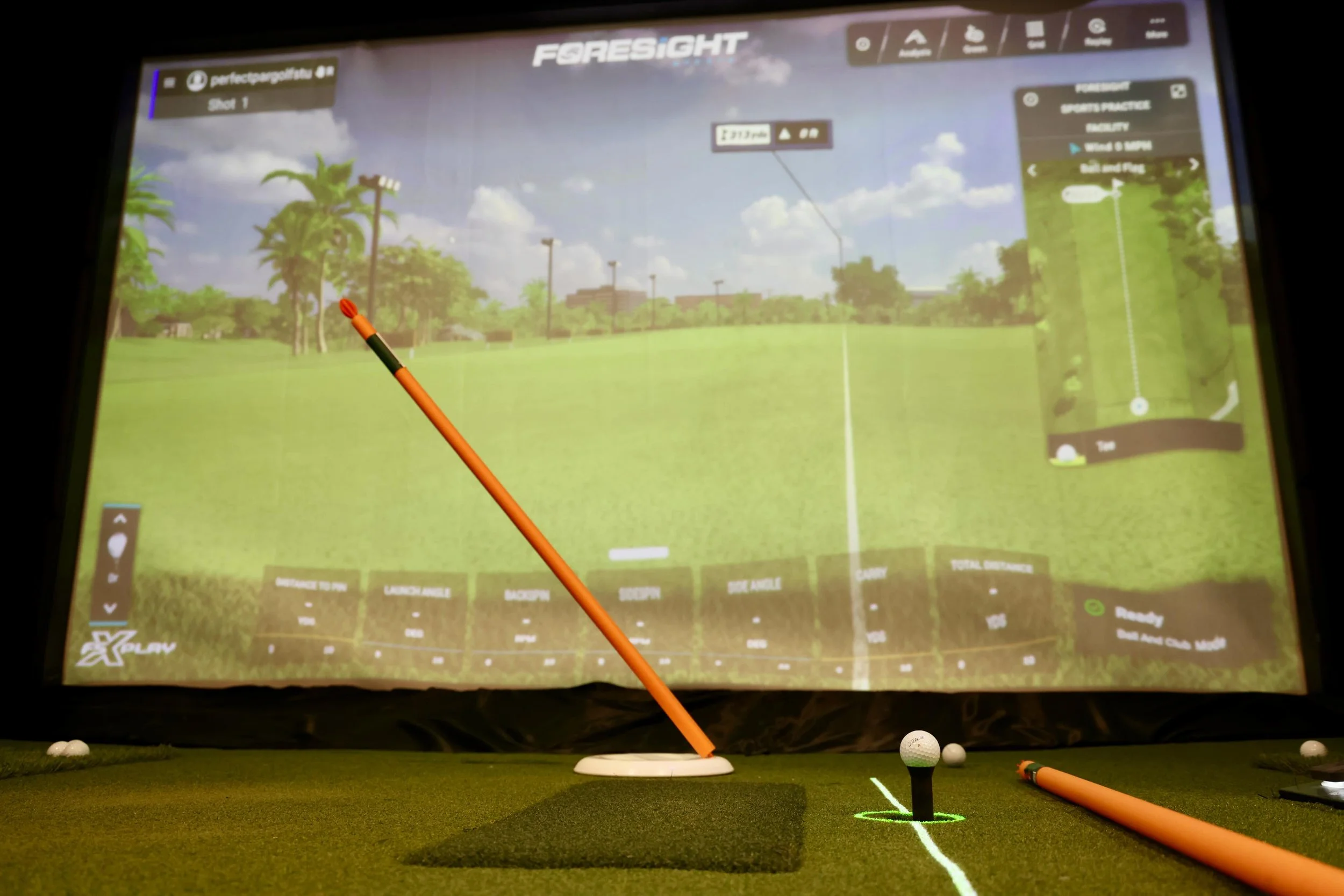 Your driving range can&rsquo;t show you this.
The Foresight Falcon tracks every metric &mdash; ball speed, spin rate, launch angle, club path &mdash; so you stop guessing and start improving.
This is how serious golfers train.
🎯 See membership optio