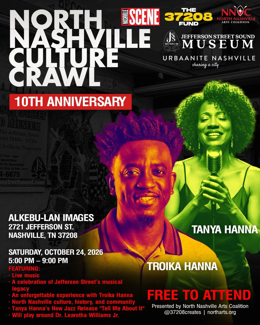 Join us tomorrow at Alkebu-Lan Images for an evening celebrating the rich musical legacy of Jefferson Street!

Enjoy live performances by Troika Hanna and Tanya Hanna, who will also be celebrating the release of her new jazz single, &ldquo;Tell Me Ab