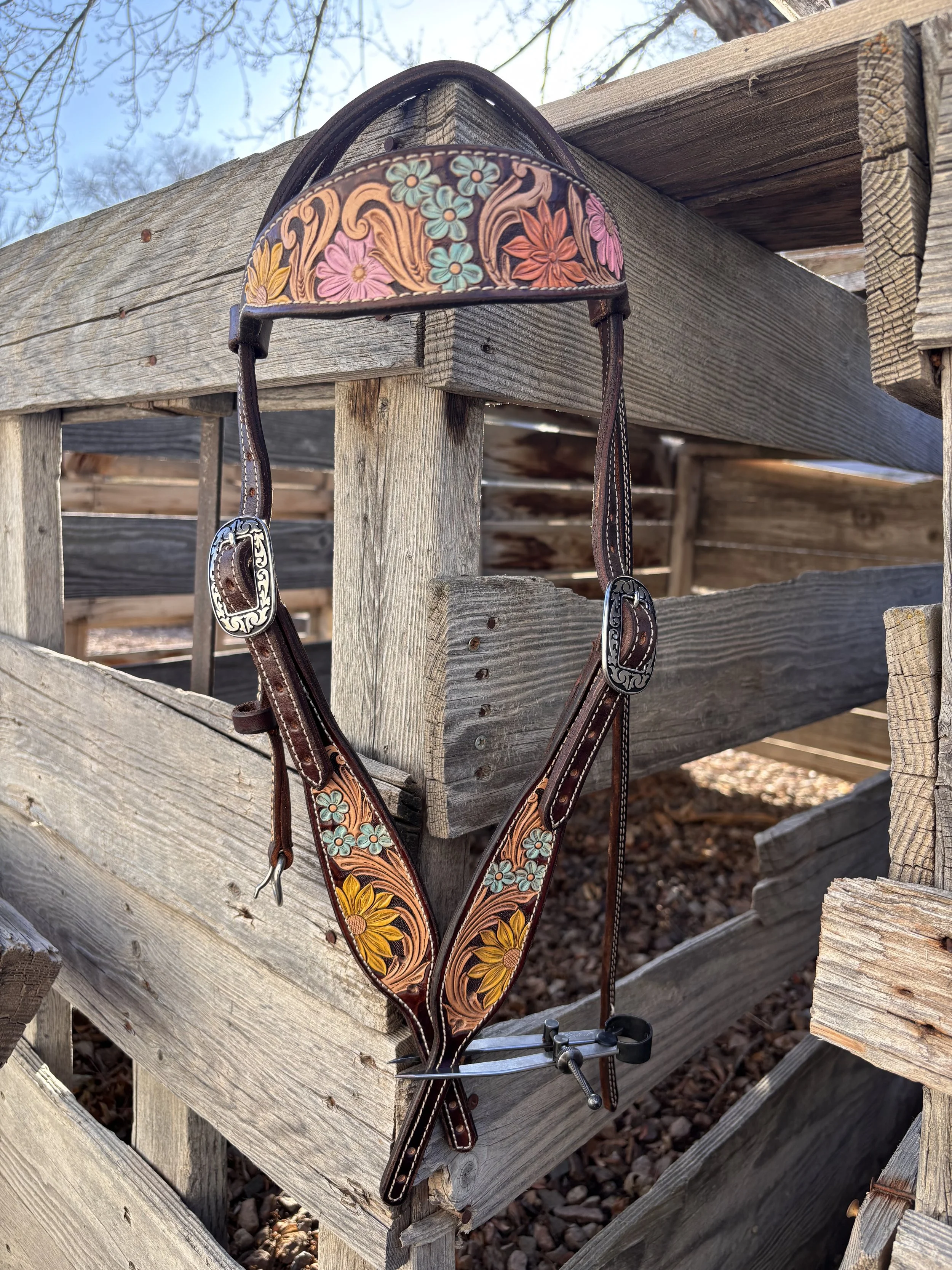 Wild Flower Browband Headstall