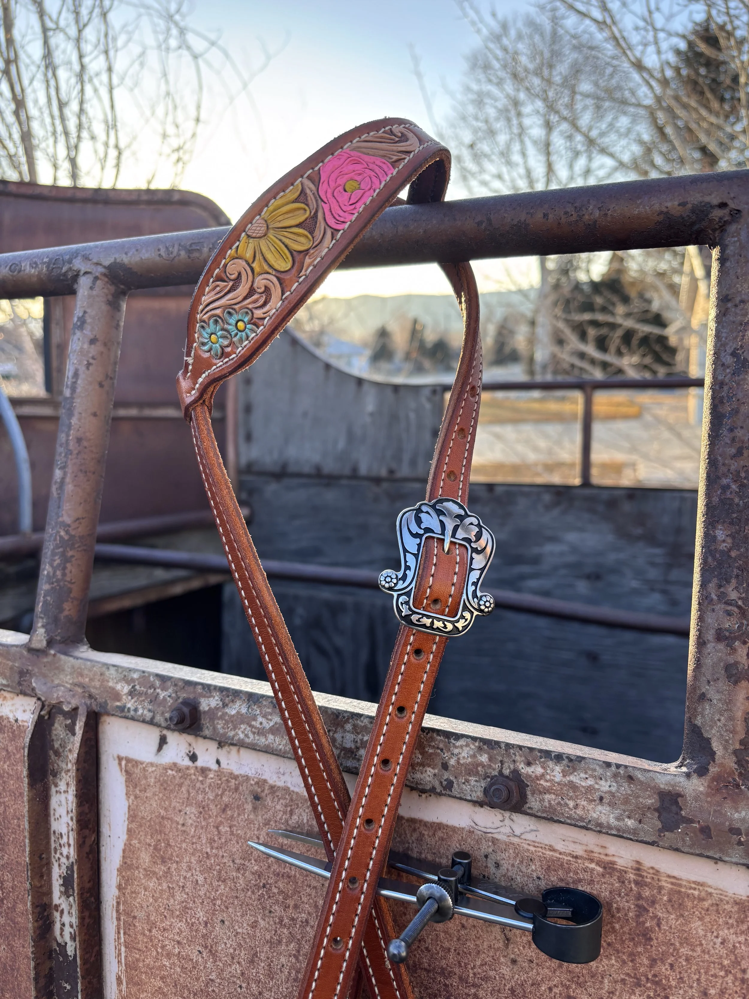 Spring Flowers Single Ear Headstall