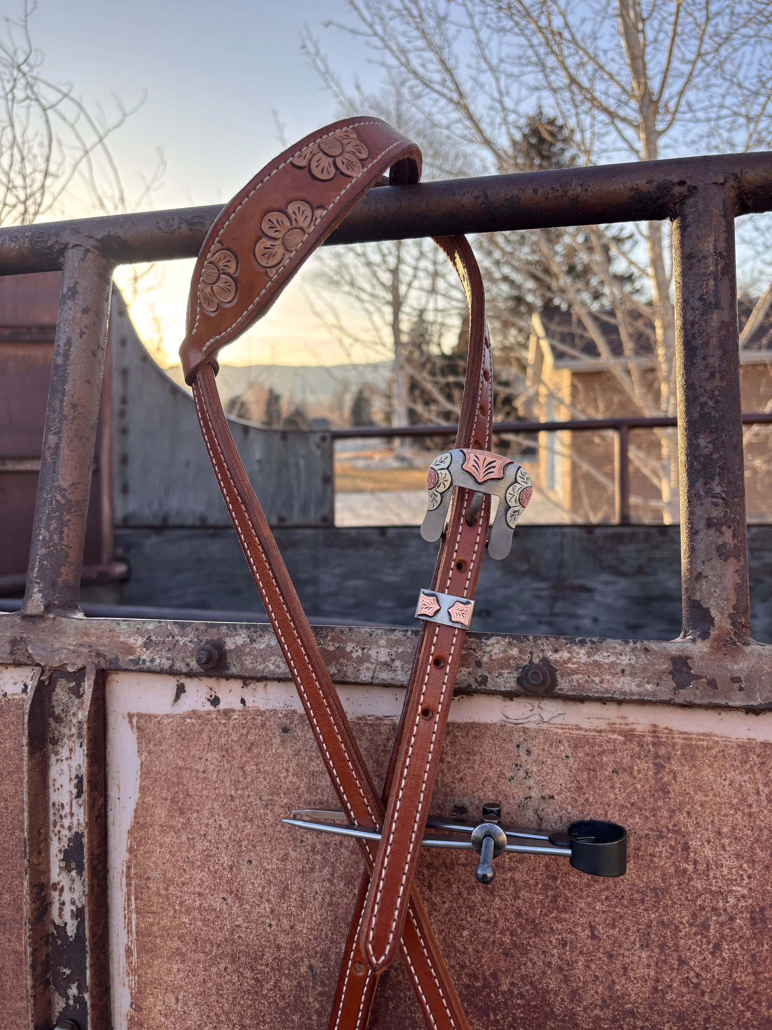 Cowboy Flower  Single Ear Headstall