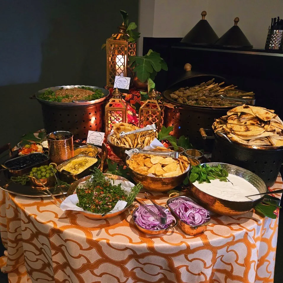 Some shots from our Luncheon the other day at The Frist! It was a Turkish/Italian themed split buffet, so we put up a lovely display, including some beautiful Venetian Masks!