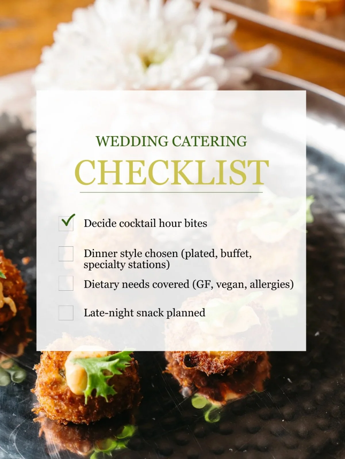 📌 Save this for later! 

Planning a wedding is exciting&hellip; and a lot! 💍🍽️ From cocktail hour to late-night snacks, we&rsquo;re here to help keep your big day deliciously stress-free. We&rsquo;re sharing some
food for thought when planning you