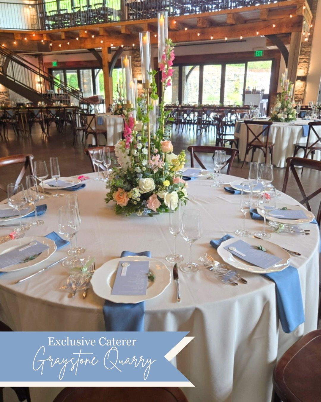 @graystonequarry is one of our favorite venues to cater! 🤍 We love being their exclusive caterer &amp; working alongside their incredible team to bring beautiful weddings (and seriously tasty food) to life. Getting married here? Let us handle the fo