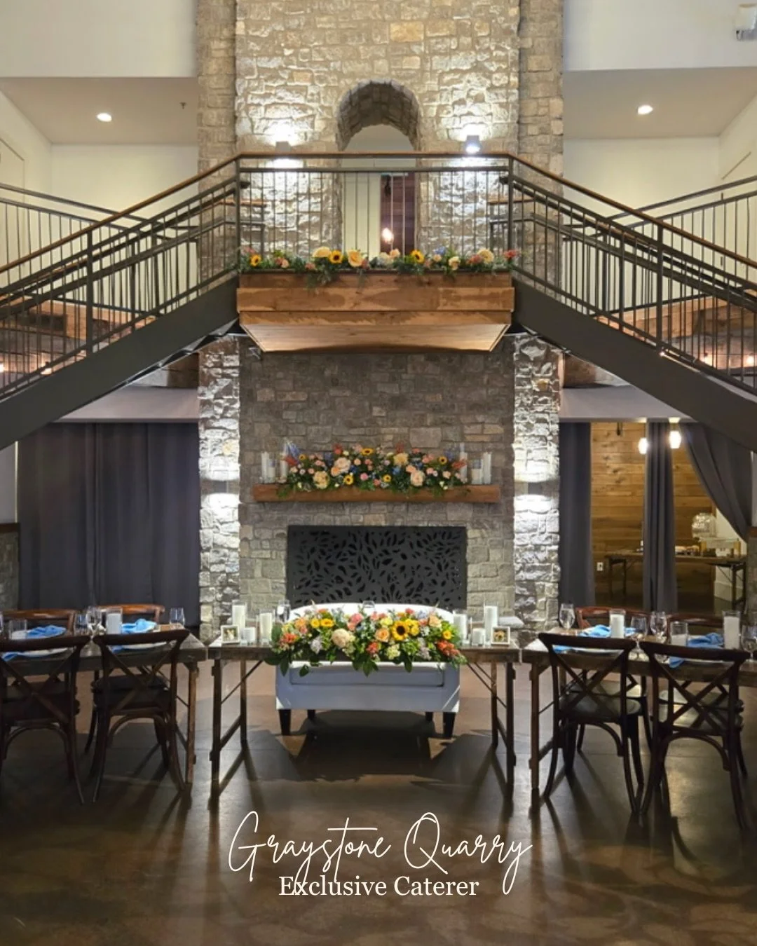 Saying &ldquo;I do&rdquo; at @graystonequarry just got even sweeter 🤍 As their exclusive caterer, we love bringing beautiful weddings to life through flavor. 😍 Your big day is meant to be enjoyed&hellip; let us take care of the menu while you soak 