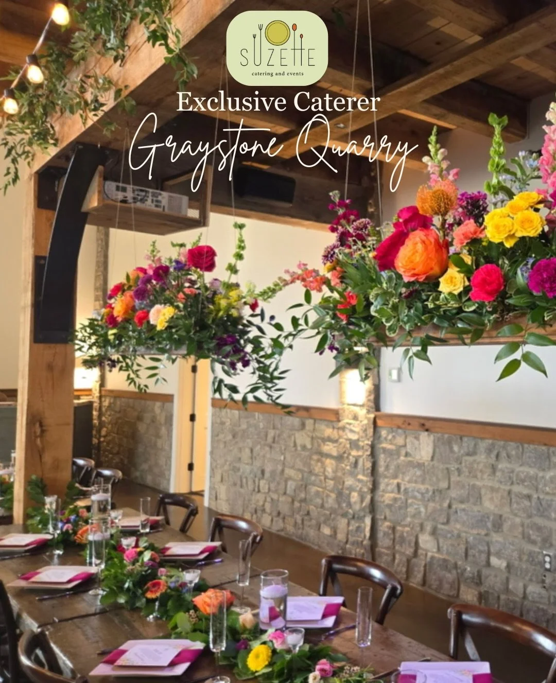 There&rsquo;s just something special about catering at @graystonequarry. 🤍 As their exclusive caterer, we get to collaborate with an incredible team to bring wedding visions to life&mdash;stunning views, seamless service, and a menu your guests won&