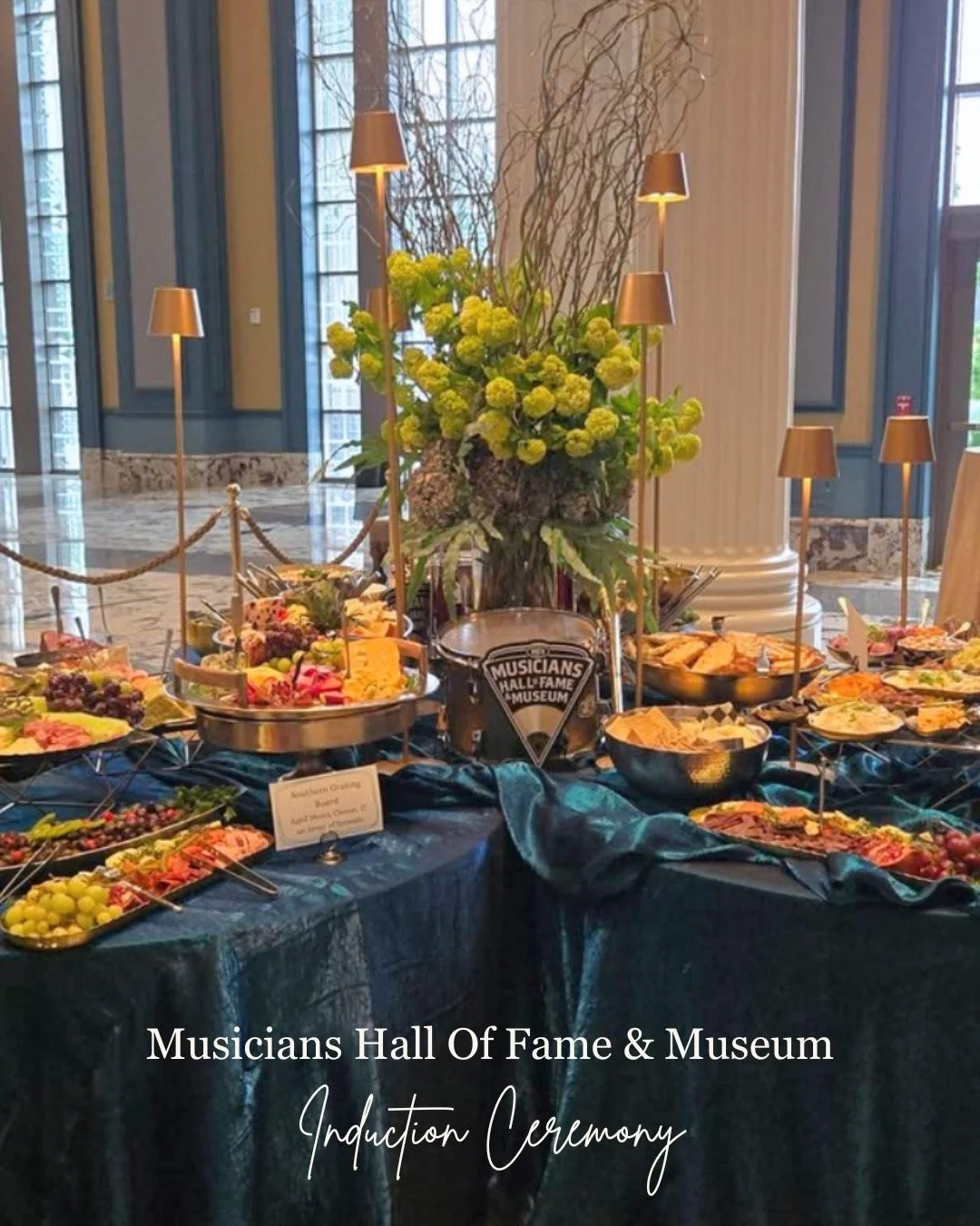 It was an exquisite evening with @musicianshalloffame! 🤩🎶 We were honored to cater their induction ceremony. Held at @belmontu's beautiful @thefishercenter, the ceremony celebrated 2026 inductees including Dann Huff, Dolly Parton, George Thorogood 