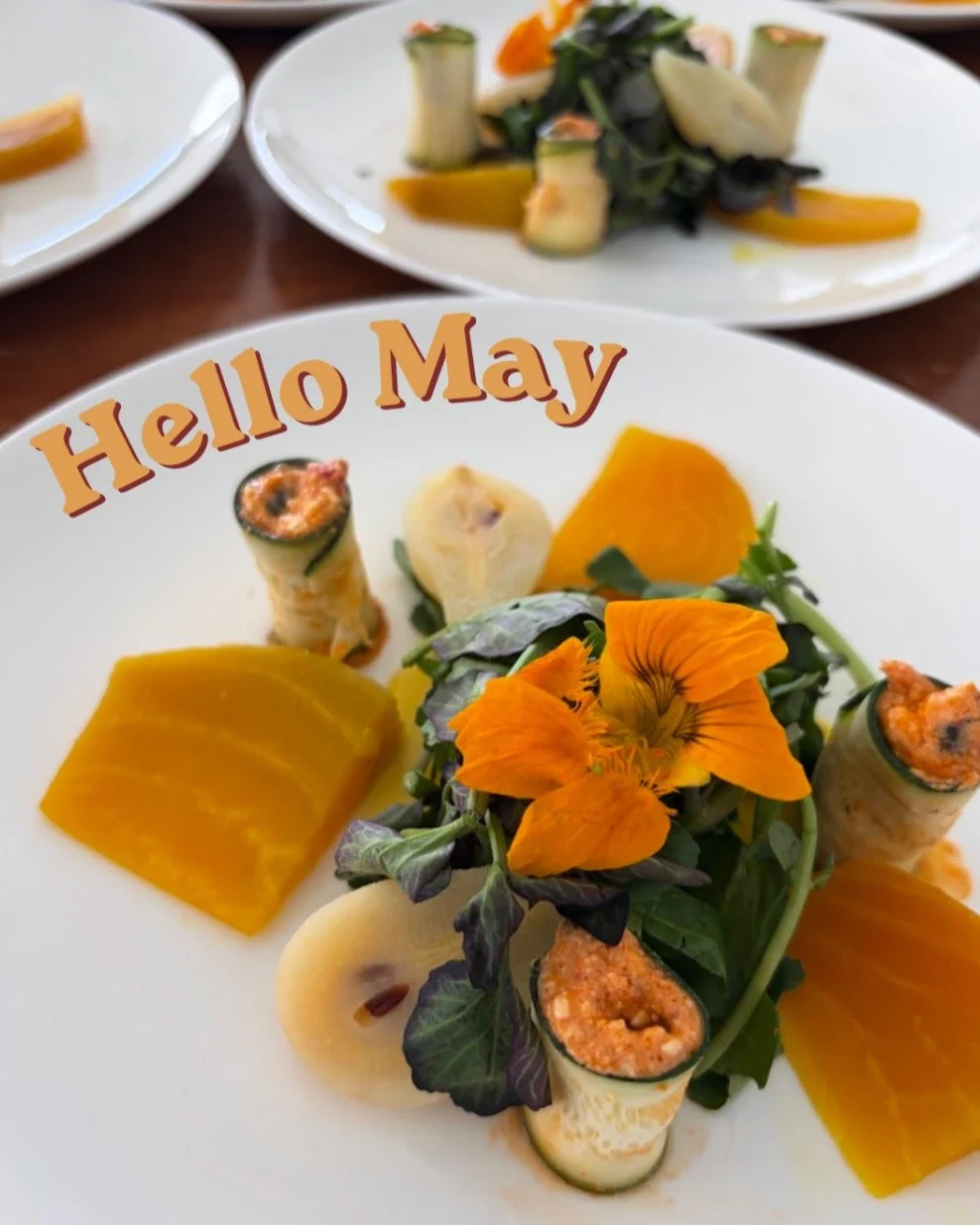 Bloom into flavor this May! 🌼 From intimate gatherings to big celebrations, we&rsquo;re here to make every moment &amp; menu taste amazing. Looking to have your event or wedding catered by our team? Click the link in our bio for information 🍴💛