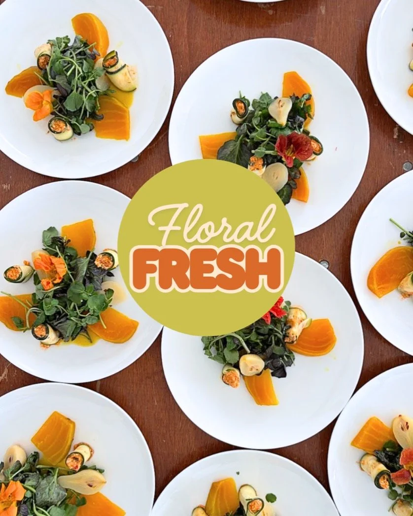Serving up floral fresh flavors all season long 🌸 Crisp, vibrant, and beautifully curated&mdash;every bite feels like spring on a plate. From intimate gatherings to full celebrations, let us bring the freshness to you&mdash;click link in our bio for