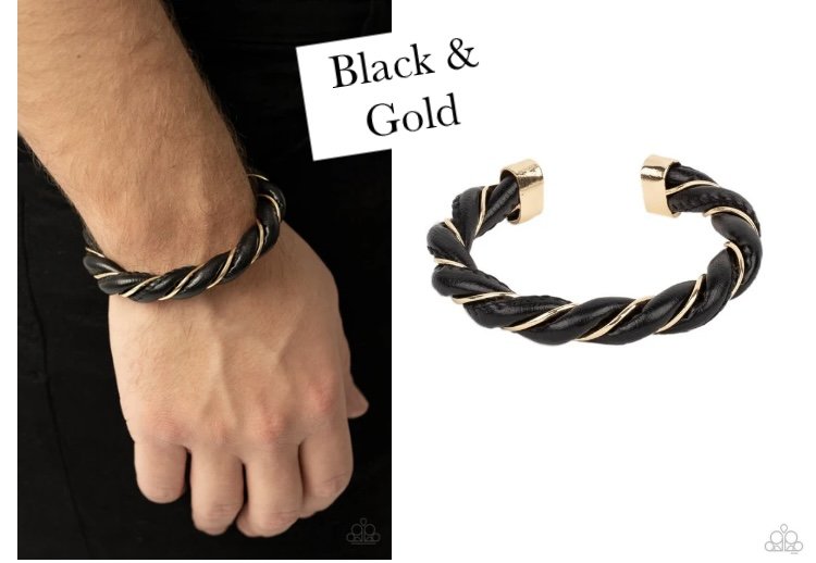 Rebel Relic - Gold Flexible Men's Cuff Bracelet