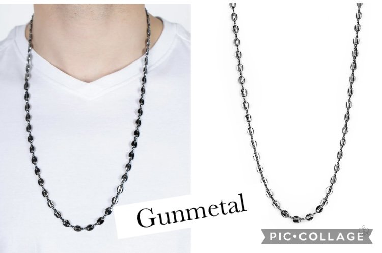 Come Out Swinging - Gunmetal Men's Necklace