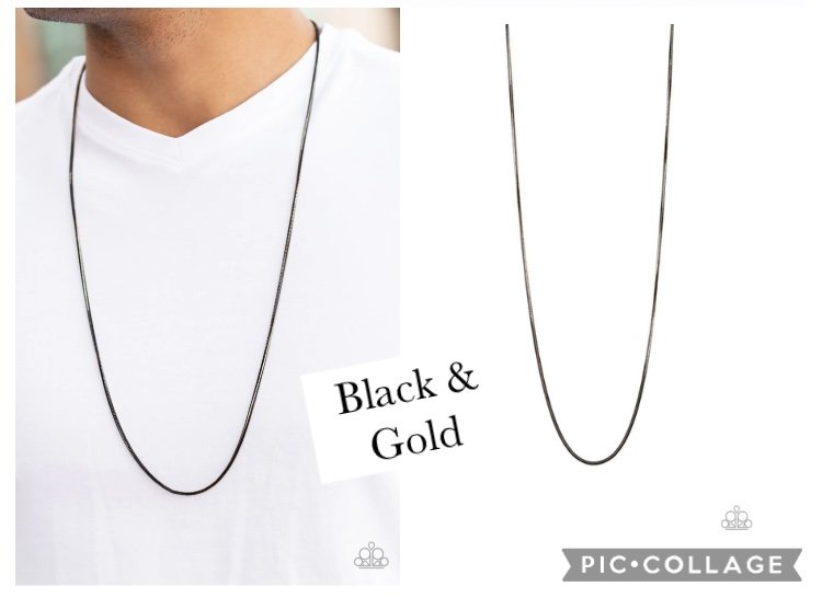 Mixed Mayhem - Gold/Black Men's Urban Necklace