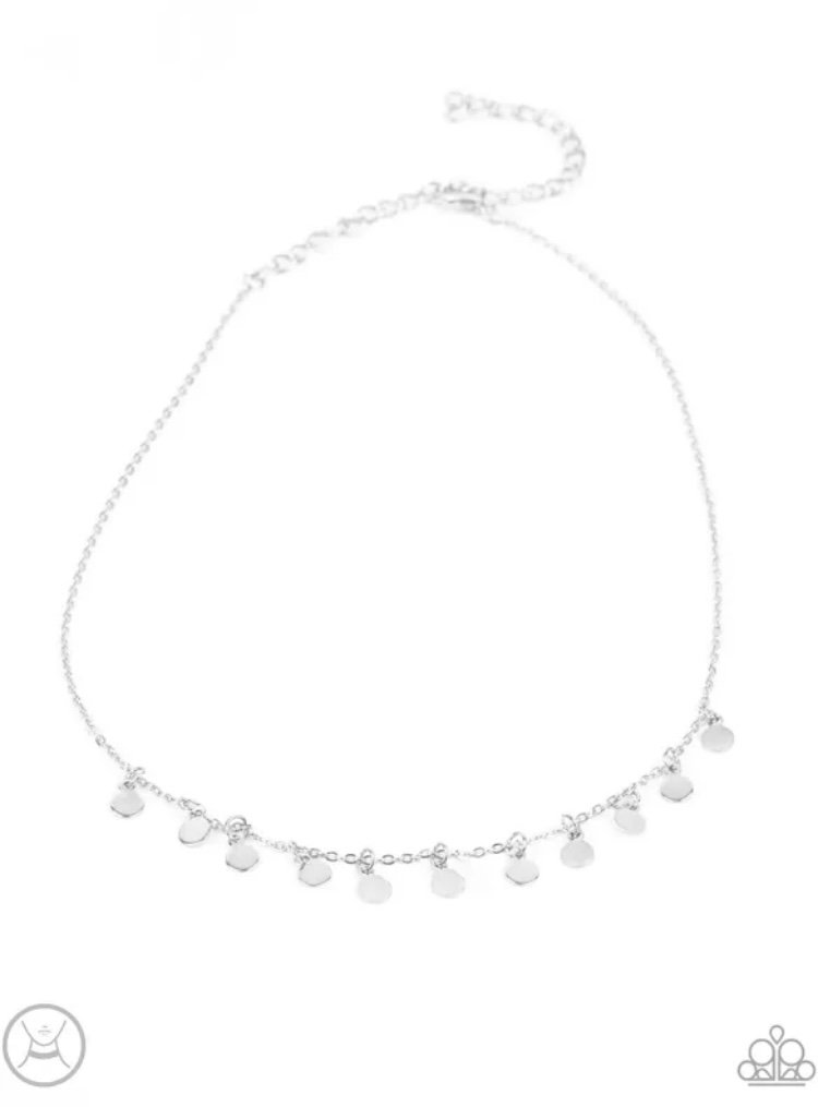 Ready, Set, DISCO! - Silver Choker Necklace