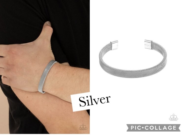Quit MESHing around - Silver Urban Men's Cuff Bracelet