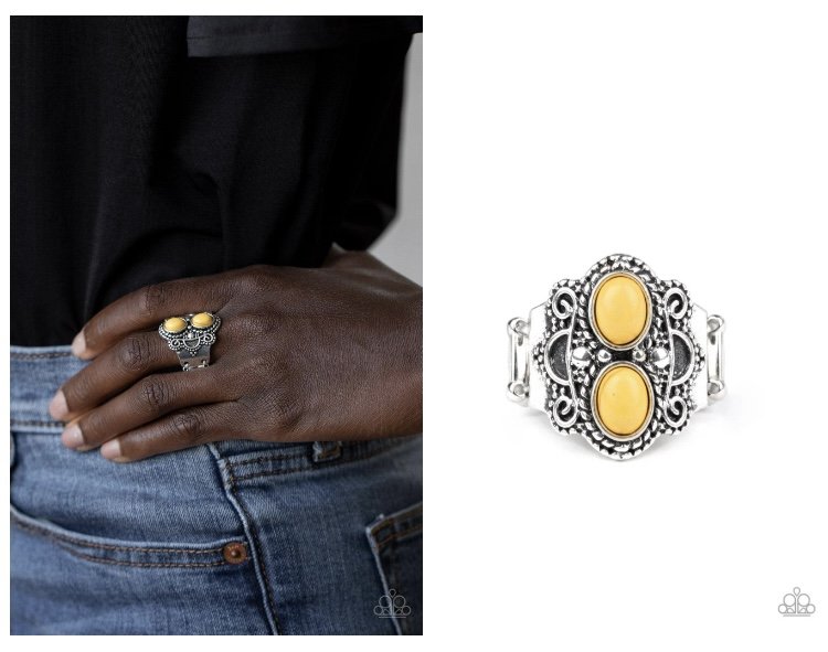 Eco Essence - Yellow Cracklestone Ring
