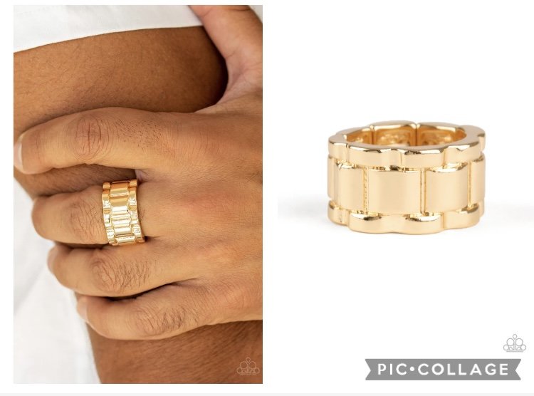 Modern Machinery - Gold Men's Ring