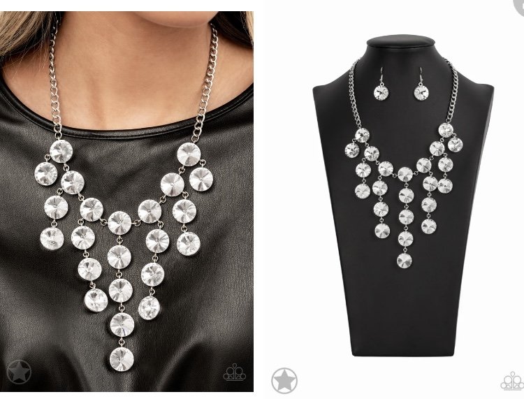Spotlight Shimmer - White BB Necklace