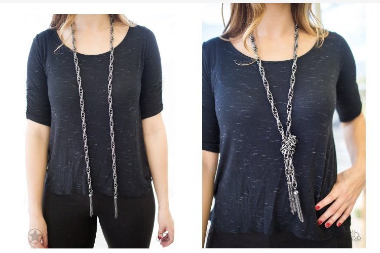 SCARFed For Attention - Gunmetal BB Necklace