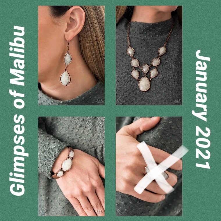 Glimpses of Malibu - 3 piece SET (Excludes Ring)
