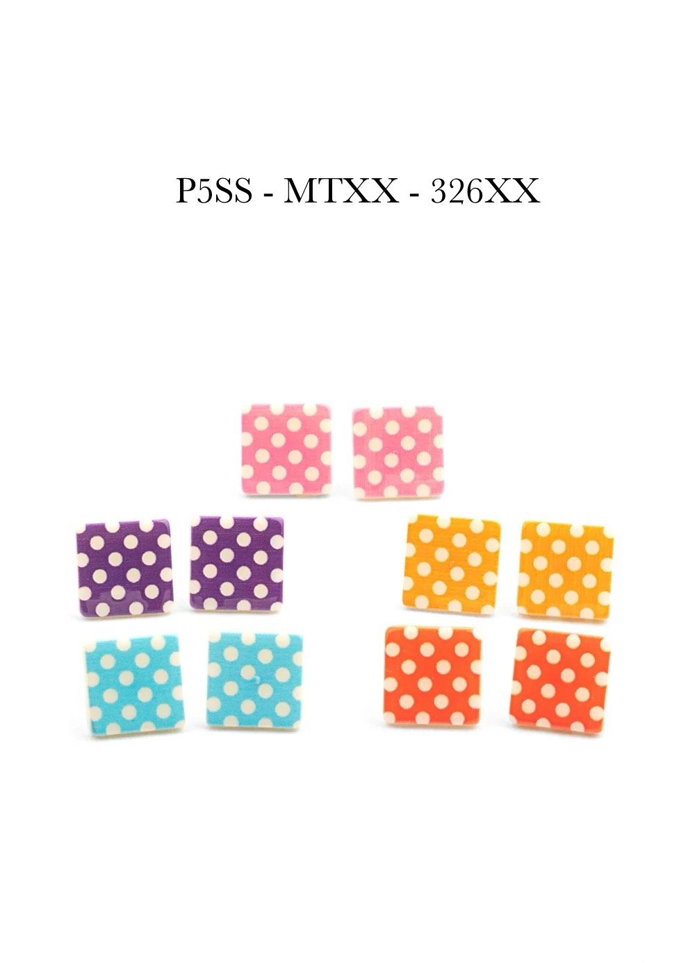 10-pack - Square Polka Dot / Starlet Shimmer Earrings