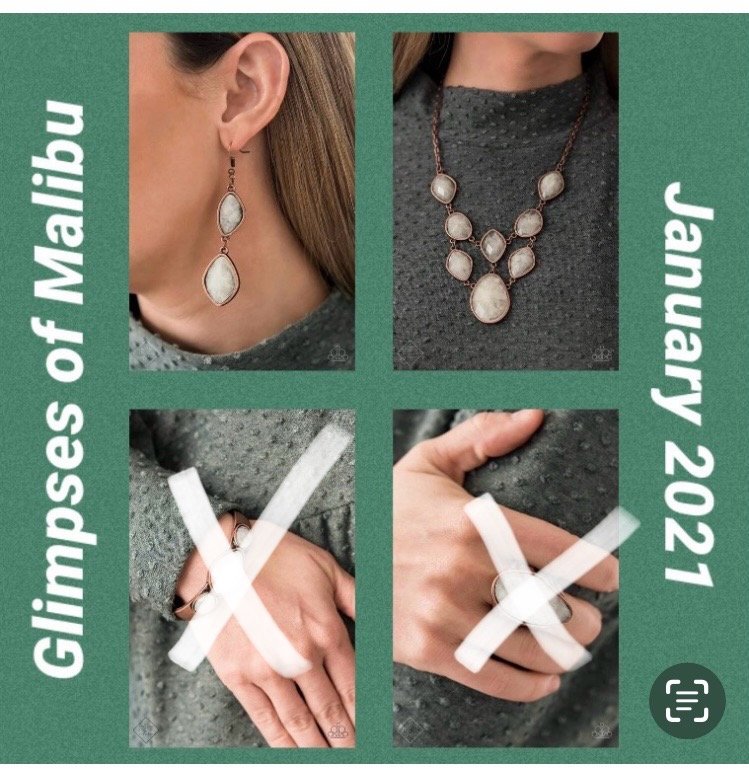 Gimpses of Malibu - 2 piece SET (Includes Necklace & Earrings)