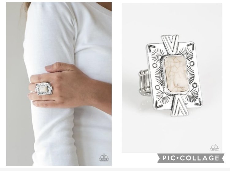 So Smithsonian - White Cracklestone Ring