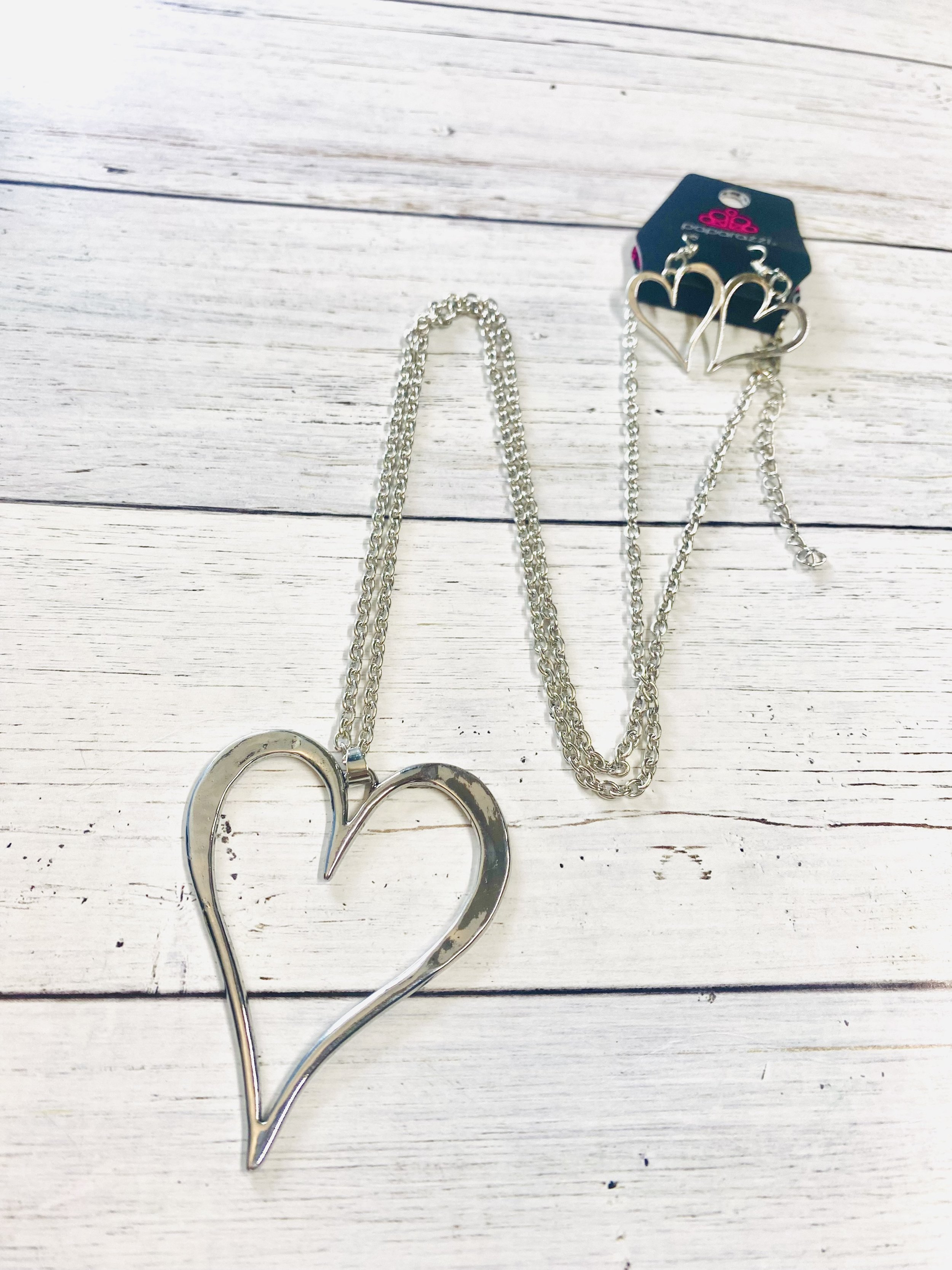 Hopelessly In Love - Silver Heart Necklace