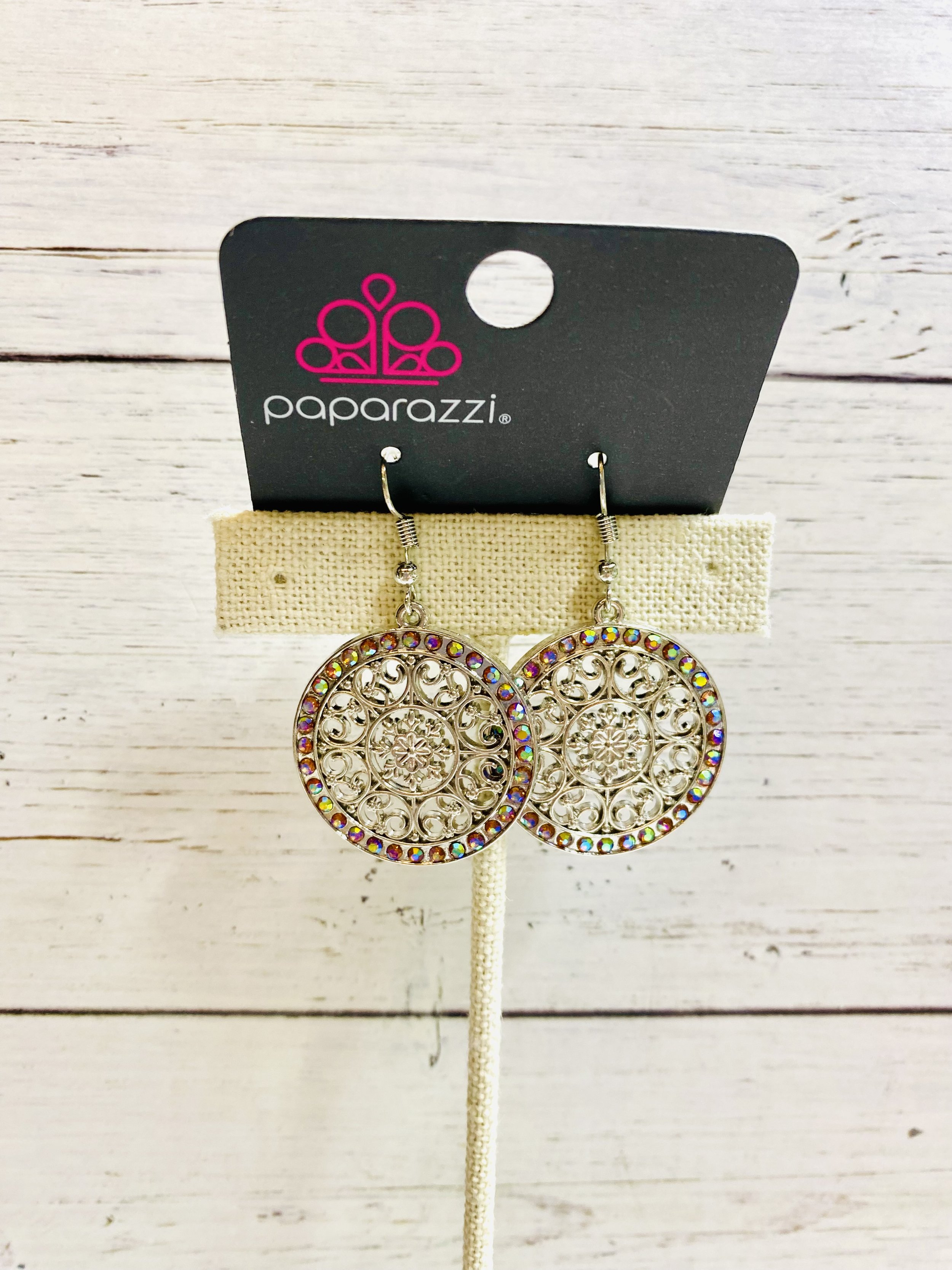 Bollywood Ballroom - Orange Iridescent Earrings