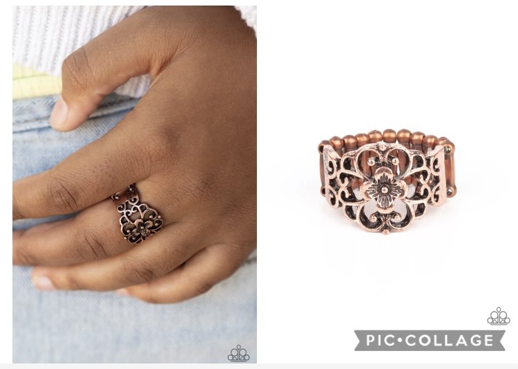 Fanciful Flower Gardens - Copper Ring