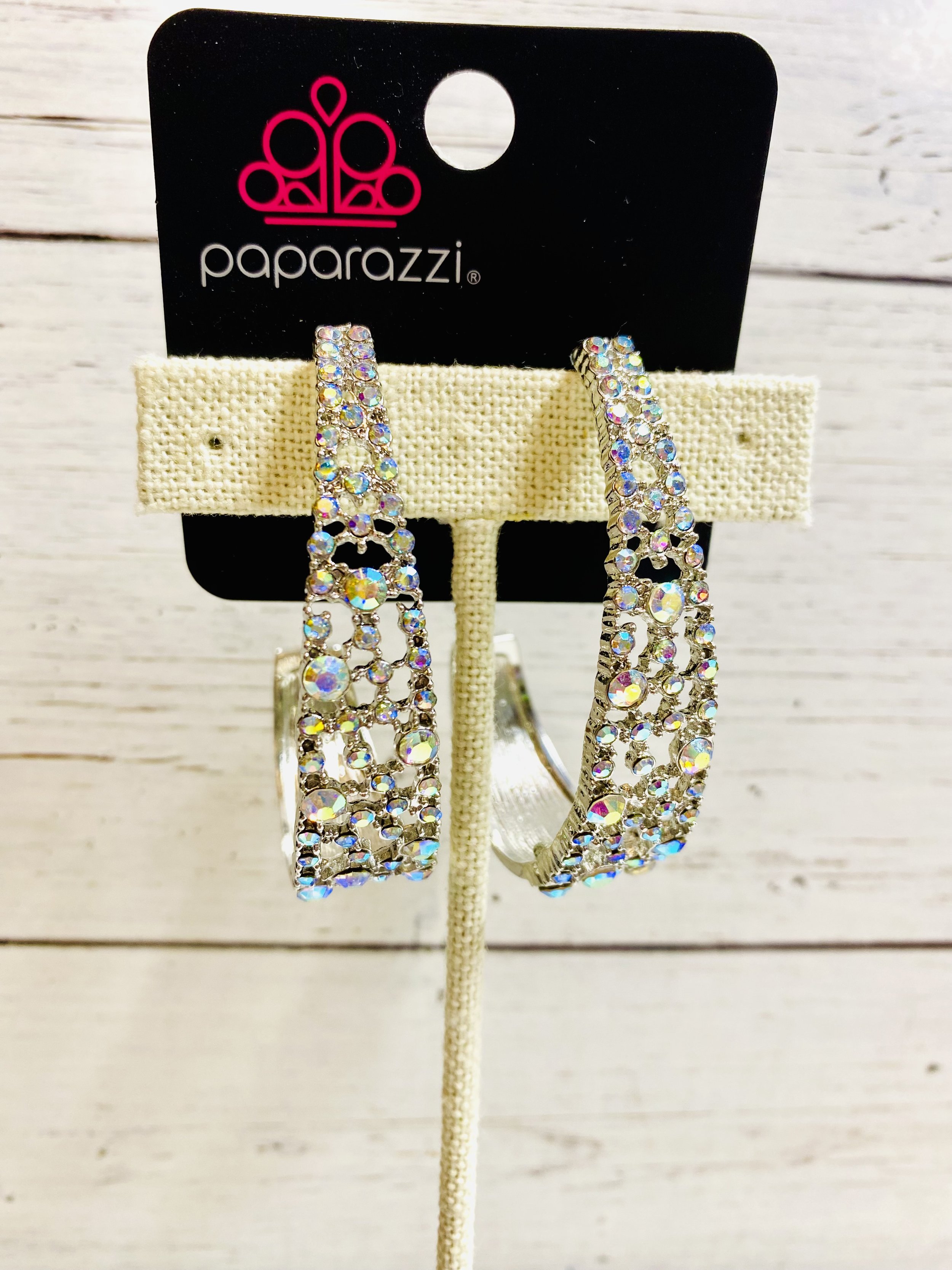 Cold as Ice - Multi/Oil Spill Hoop Earrings