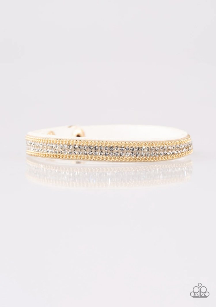 Babe Bling - White/Gold Urban Bracelet