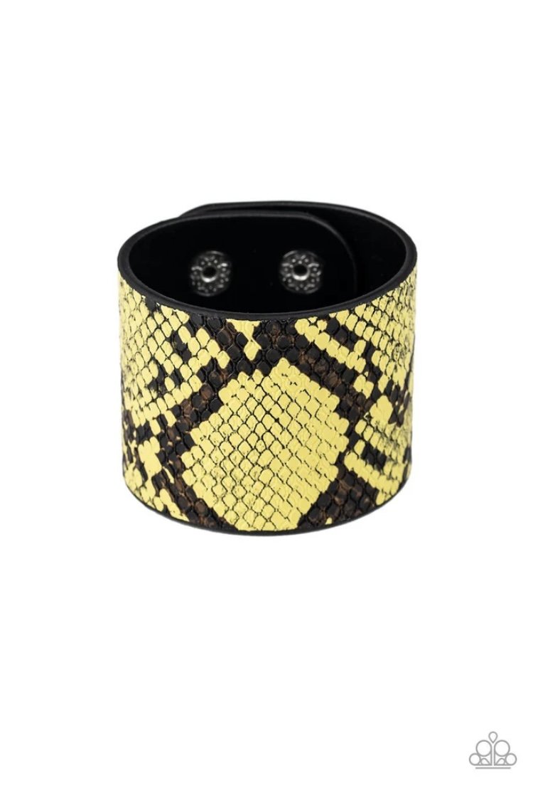 The Rest is HISS-tory - Yellow Urban Bracelet