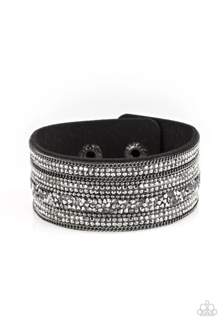 Really Rock Band - Black/White Snap Wrap Bracelet