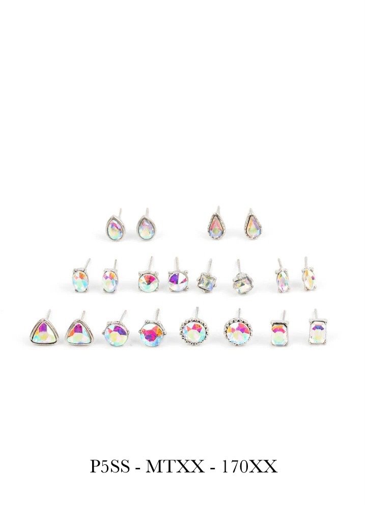 10-pack - Oil Spill Shapes / Starlet Shimmer Earrings