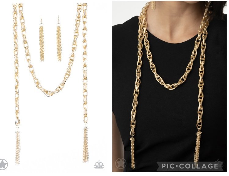 SCARFed For Attention - Gold BB Necklace