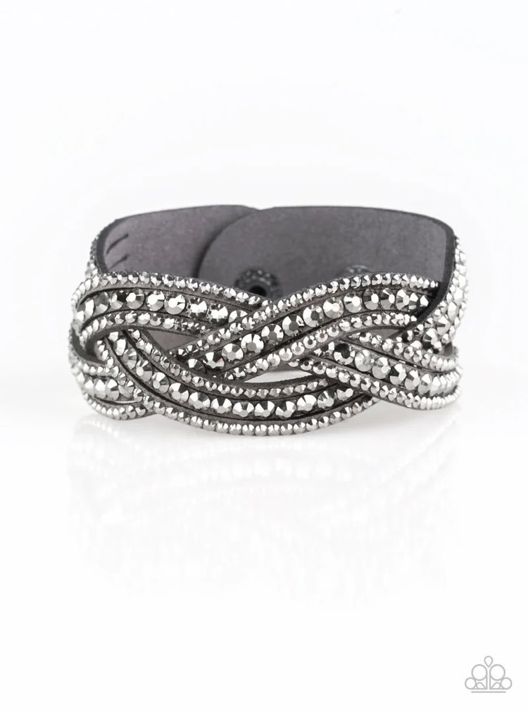 Bring On The Bling - Silver/Gray Urban Bracelet