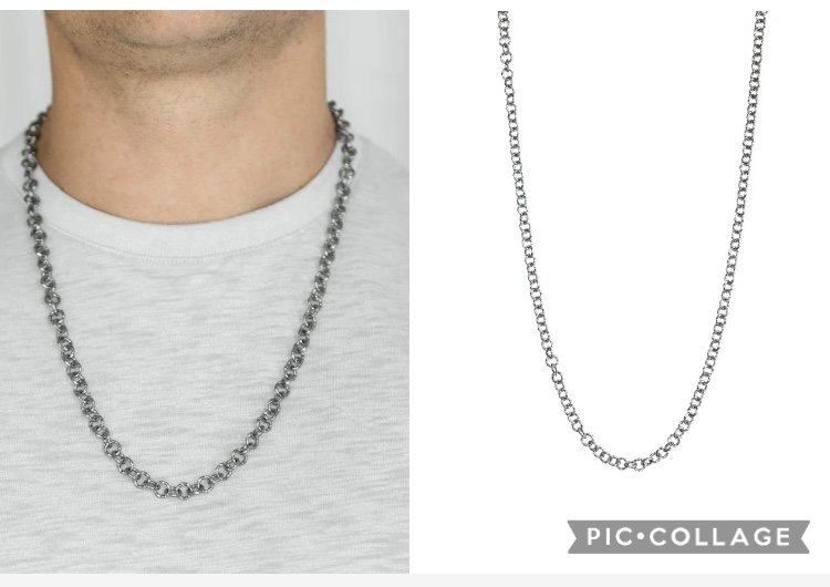 Courtside Couture - Gunmetal Urban Men's Necklace