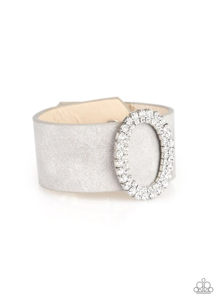Center Stage Starlet - Silver/Gray Urban Bracelet