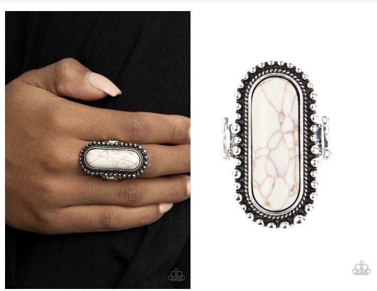Sedona Scene - White Cracklestone Ring