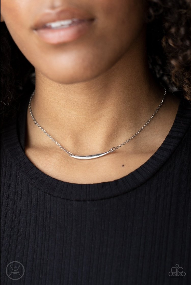 Taking It Easy - Silver Choker Necklace