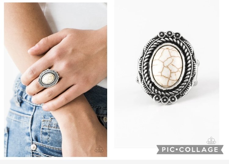 Tumblin' Tumbleweeds - White Crackestone Ring