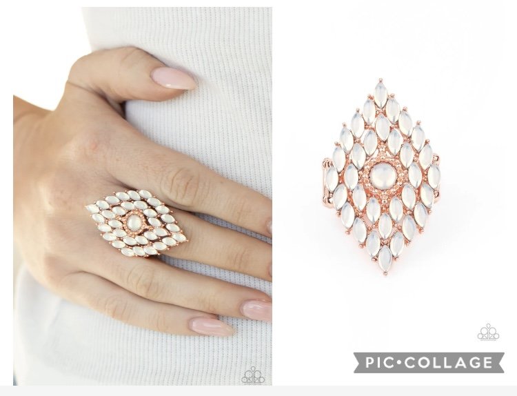 Incandescently Irresistible - White/Copper Ring