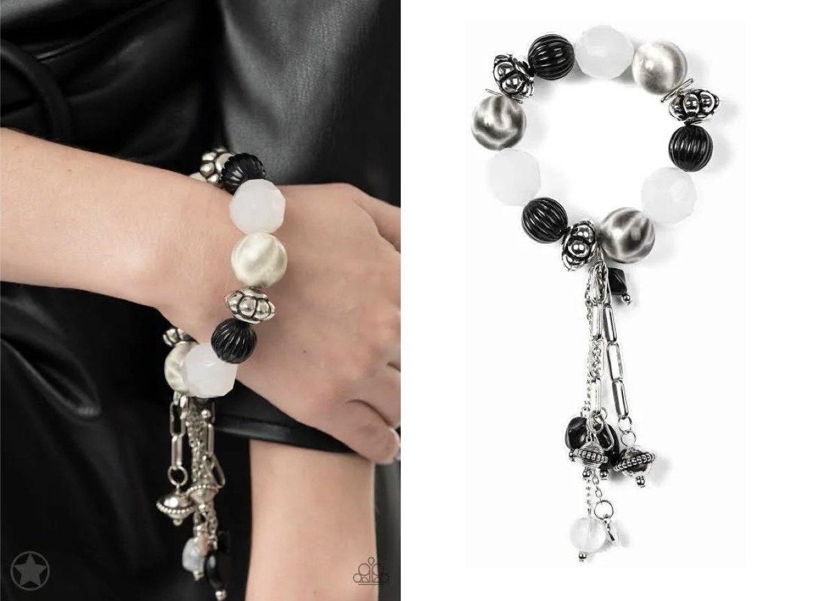 Lights! Camera! Action! Black/White BB Bracelet