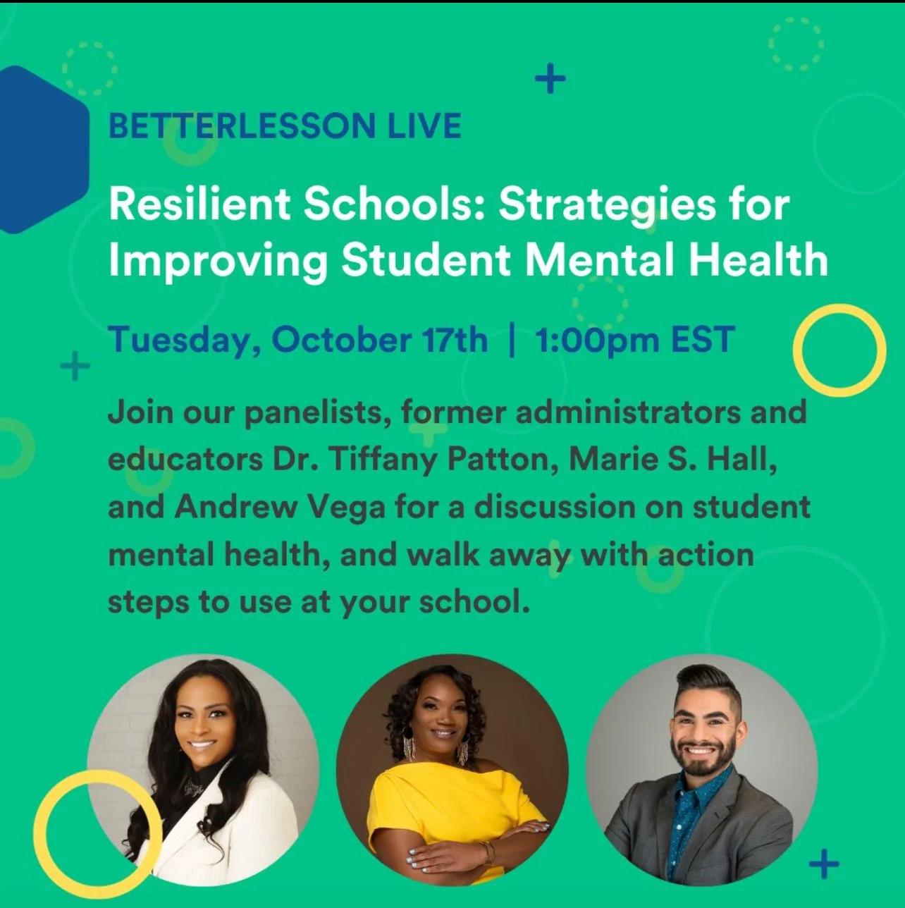 Featured Guest on a Webinar for Better Lesson to discuss school-based strategies for improving students mental health.
