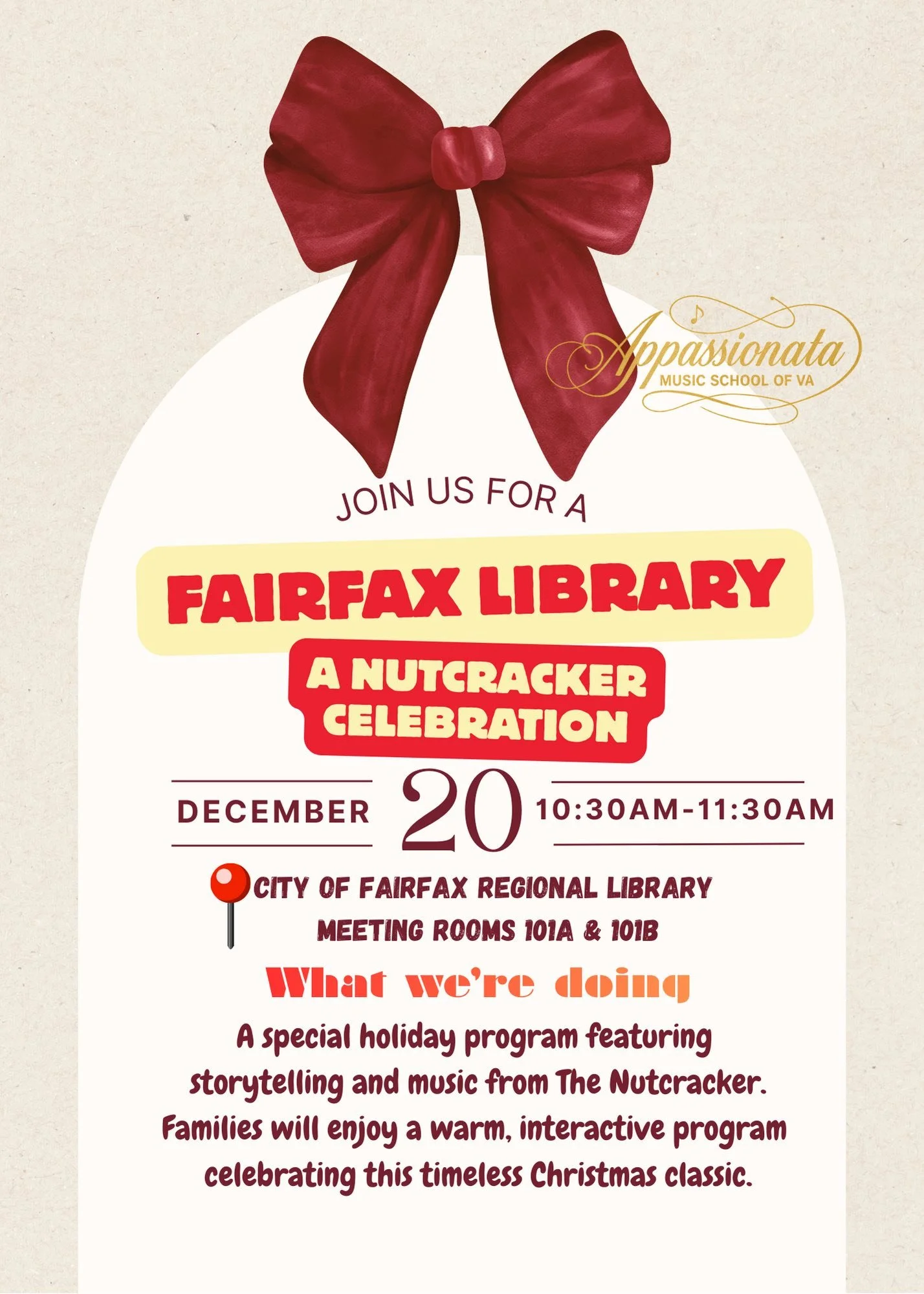 Fairfax Library: A Nutcracker Celebration - Appassionata Music School of VA
