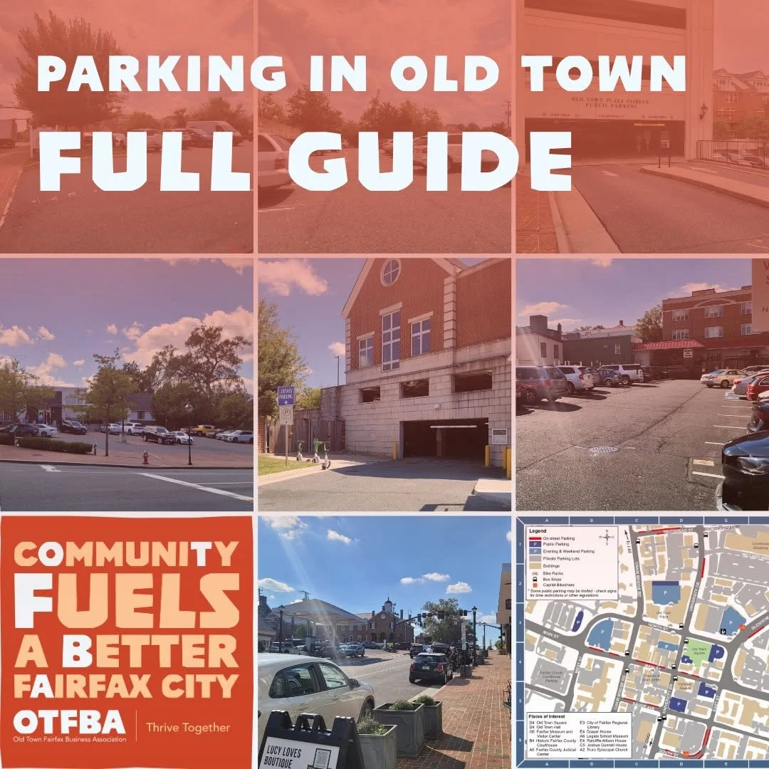 If it's been a while since you've visited Old Town Fairfax, here's your reminder:

Parking is free. All of it.

From public lots and garages to street parking throughout downtown, there are plenty of options within a short walk of shops, restaurants,