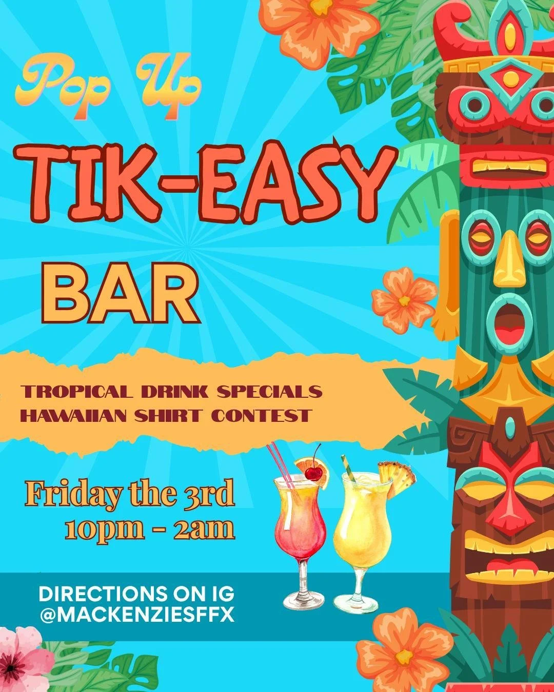 Blue Breeze Band / Tiki Bar Pop Up - Mackenzie’s Tunes &amp; Tonics