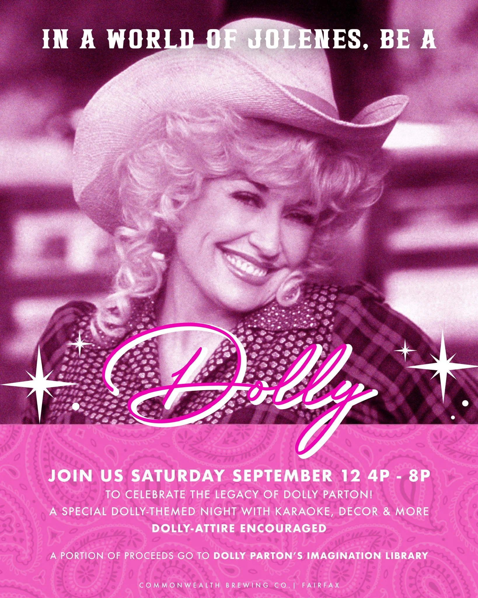 In A World of Jolenes… Be A Dolly! at Commonwealth Brewing Co. in Fairfax