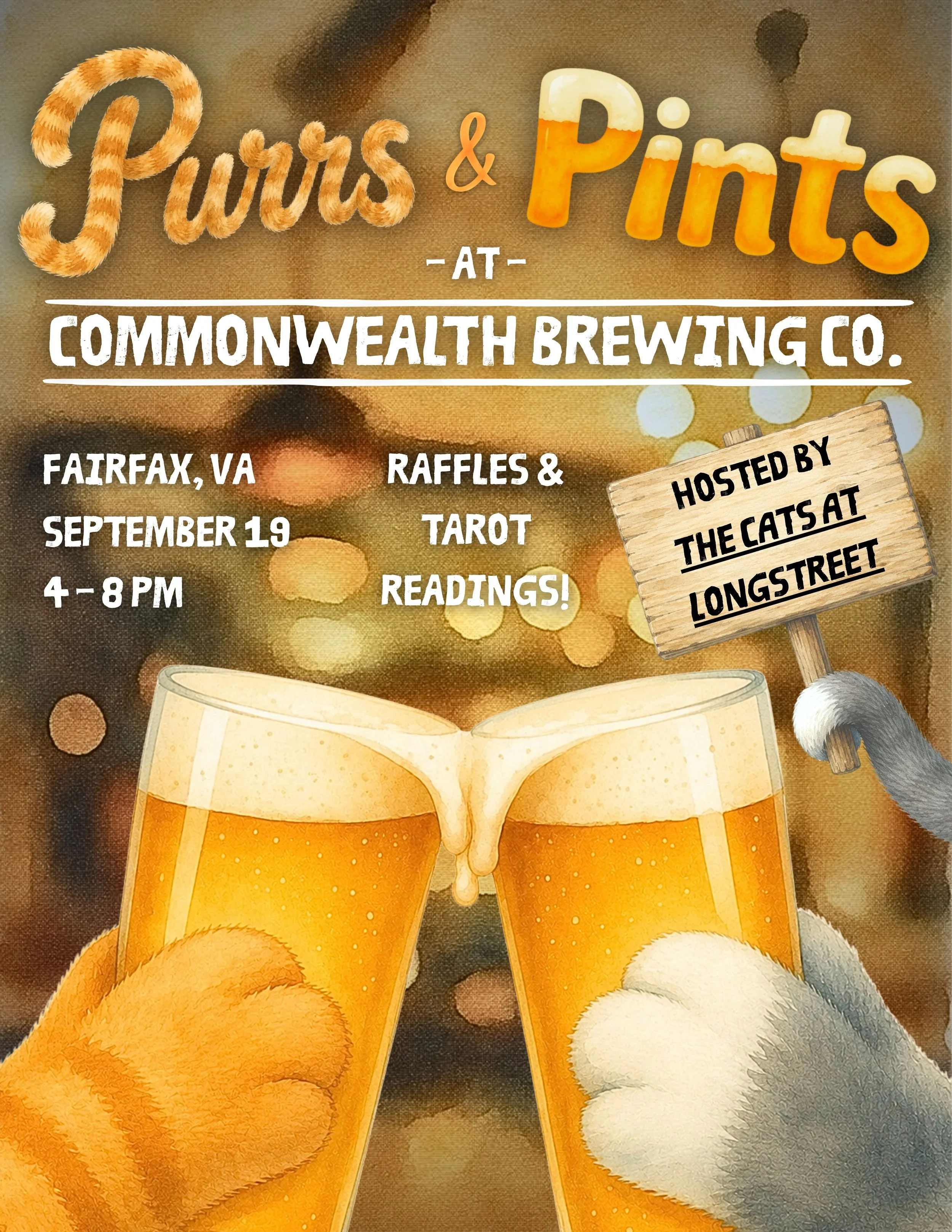 Purrs & Pints Fundraiser Night w/ The Cats at Longstreet - Commonwealth Brewing Co.