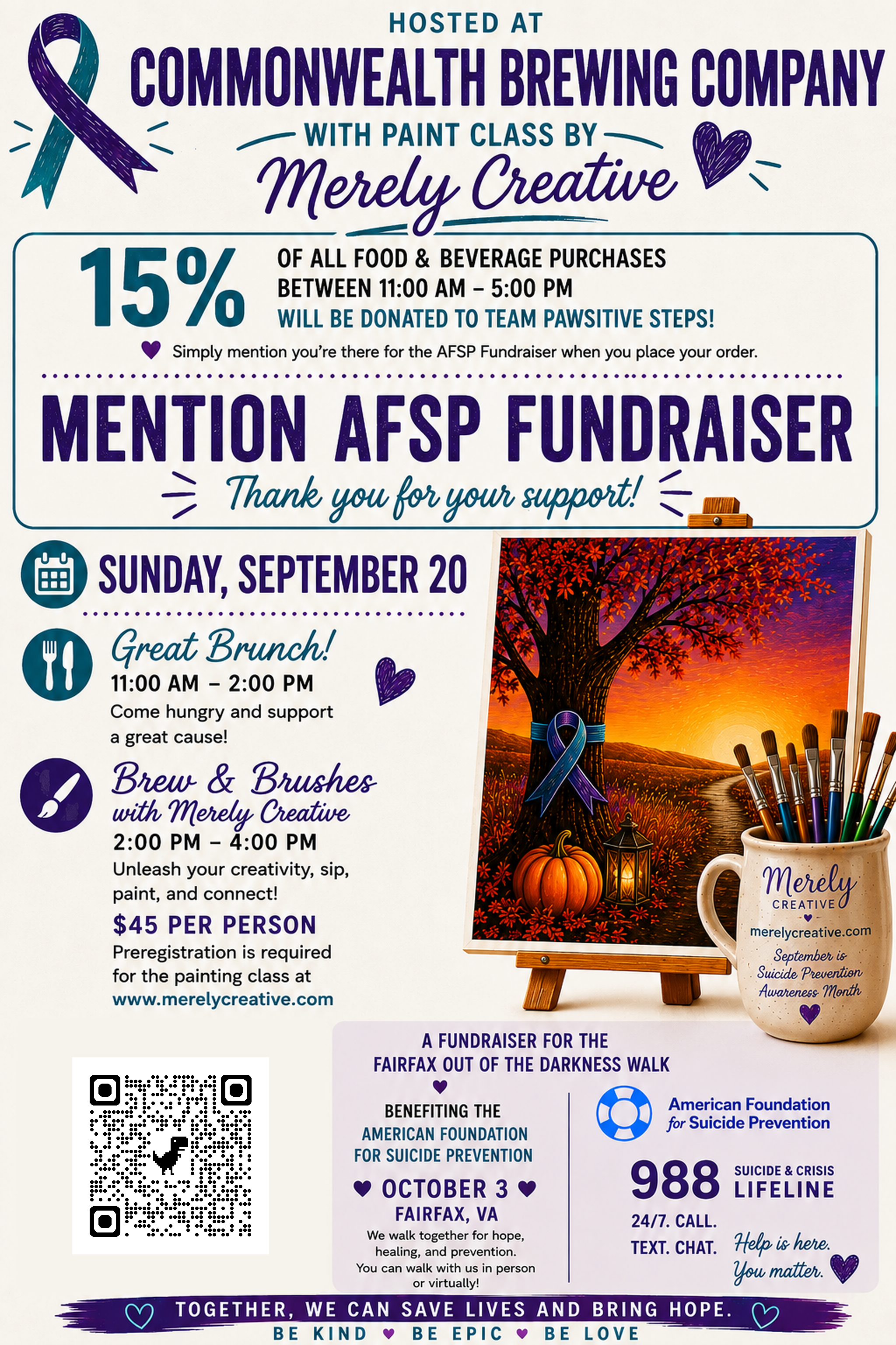 Sip & Paint Fundraiser for AFSP - Commonwealth Brewing Co.